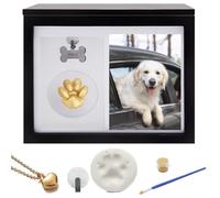Qunaawa Pet Urns for Dog or Cat Ashes, Wooden Memorial Dog Urns Keepsake, Pet Cremation Heart Jewelry, Clay Imprint Paw Print Kit, Keepsake Loss Pet Memorial Remembrance Gift
