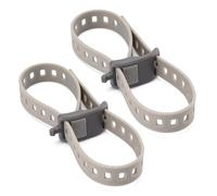 Qunature 2 Pack 46cm Cinch Straps with Buckle, Up to 62kg Heavy Duty Tool-Free Quick-Release Adjustable Tie Down Straps Reusable Accessories for Bikepacking, Skiing, Camping, Gray