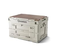 Qunature Camping Box Storage Box with Lid Foldable Storage Container Outdoor Camping Accessories Equipment Gear for Camping Travel Family Picnic 26L/ 55L/ 60L