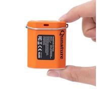 Qunature Mini Air Pump, 4.2kPa 300L/min Air Flow, 45g Ultralight with USB Fast Charging, 3 Mode Lighting, Portable Electric Air Pump with 5 Nozzles for Air Mattress, Swimming Ring, Camping, Orange