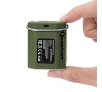 Qunature Mini Air Pump, 4.2kPa 300L/min Air Flow, 45g Ultralight with USB Fast Charging, 3 Mode Lighting, Portable Electric Air Pump with 5 Nozzles for Air Mattress, Swimming Ring, Camping, Green