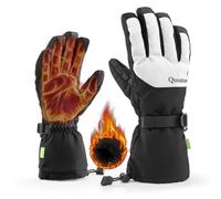 Qunature Ski Gloves Thermal Snow Gloves Touchscreen Windproof Waterproof Warm Fleece Lined Non-Slip Palm Adjustable Portable Snowboarding Gloves Men Women Skiing Skating Cycling