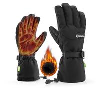 Qunature Ski Gloves Thermal Snow Gloves Touchscreen Windproof Waterproof Warm Fleece Lined Non-Slip Palm Adjustable Portable Snowboarding Gloves Men Women Skiing Skating Cycling