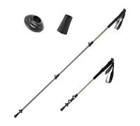 Qunature Walking Poles Collapsible Trekking Hiking Poles Adjustable between 62-135 cm Lightweight Aluminium Hiking Sticks for Camping Mountaining Men and Women Black Green