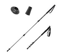 Qunature Walking Poles Collapsible Trekking Hiking Poles Adjustable between 62-135 cm Lightweight Aluminium Hiking Sticks for Camping Mountaining Men and Women Black Green