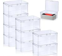 Qunclay 10 Pcs Playing Card Cases Trading Card Deck Case Clear Playing Card Box Playing Deck Card Storage Box Card Organizer Compatible with Mtg/Tcg Sports Cards, 4.33 x 2.95 x 2.17 Inch