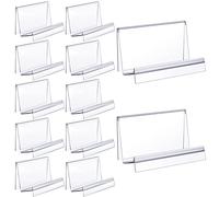 Qunclay 12 Pcs Purse Display Stand Clear Acrylic Wallet Display Stand Purse Holder Handbag Organizer for Bag Phone Cards Store
