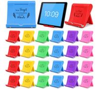 Qunclay 24 Pcs Employee Appreciation Gift Bulk Cell Phone Stand Holder for Desk Motivational Foldable Tablet Stand Thank You Gift for Team Office Coworkers Staff Nurses Teachers (Colorful)