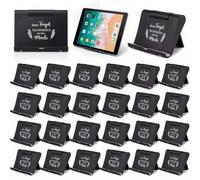 Qunclay 24 Pcs Employee Appreciation Gift Bulk Cell Phone Stand Holder for Desk Motivational Foldable Tablet Stand Thank You Gift for Team Office Coworkers Staff Nurses Teachers (Black)