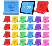 Qunclay 24 Pcs Employee Appreciation Gift Bulk Foldable Cell Phone Stand Holder Assorted Tablet Stand Holder Motivational Thank You Gift for Coworkers Staff Nurse Week Teachers Volunteers (Multicolor)