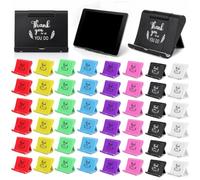 Qunclay 48 Pcs Cell Phone Stand Holder for Desk Adjustable Employee Appreciation Gift Bulk Desktop Tablet Holder with Inspirational Quote Thank You Gift for Team Office Coworkers Staff (Multicolor)