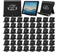 Qunclay 48 Pcs Employee Appreciation Gift Bulk Cell Phone Stand Holder for Desk Motivational Foldable Tablet Stand Thank You Gift for Team Office Coworkers Staff Nurses Teachers (Black)