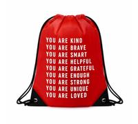 Qunclay End of Year Drawstring Bags Inspirational Gift Goodie Bags 12 * 10 Inches Waterproof Backpack for Students Prizes Summer Birthday Outdoor Activity Graduation School Party Favors