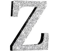 Qunclay Silver Crystal Diamond Bling Letters Crushed Diamond Decorations Glitter Letters with Screws and Hooks Rhinestone Gifts for Wedding Birthday Wall Bedroom Bathroom Decor(Letter Z,5.7"l X 5.7"w)