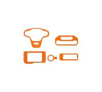 QUNFD Car Center Console Steering Wheel Navigation Headlight Switch Panel Decoration Cover Accessories Fit For Bronco 2021+(Orange)