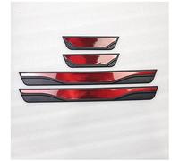 QUNFD Car Door Sill Fit For BYD Atto 3 2022 Welcome Pedal Case Scuff Plate Trim Auto Protector Plates Interior Accessories(Red)
