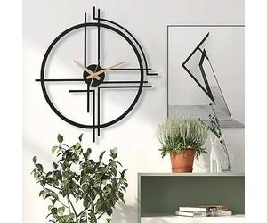 QUNINE Geometric wall clock, minimalist graphic wall clock, modern home decoration, large wall clock, clock, watch, home decoration