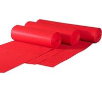 Qunine HRXCW Red Rug, Disposable Durable Floor Carpet for Weddings Ceremony Festive Occasions Wedding aisle long carpet (Color : Red-1mm, Size : 1x10m)