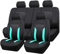 QUNINE Polyester Car Seat Cover Set for Dacia Sandero Stepway 3.GEN 2012-2025, Non-Slip Breathable Mesh Fabric, Turquoise