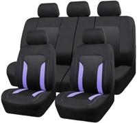 QUNINE Polyester Car Seat Covers Set for Dacia Sandero Stepway 2012-2025, Purple, Breathable Mesh, Non-Slip, Washable, Easy Fit