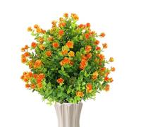 Quniwokid Outdoor Artificial Flowers UV Resistant,Artificial Realistic UV Resistant Stake,Outdoor Faux Flowers - for Ground Garden Porch Indoor Yard Home Summer Front Landscaping Patio Cemetery Door