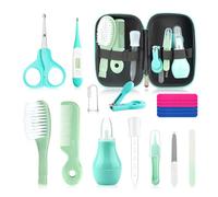 Qunlions life Baby Grooming Kit for Boys Girls Safety Newborn Nursery Essentials Grooming Set Gift for First-time Parents Green 18 in 1