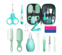 Qunlions life Baby Grooming Kit for Boys Girls Safety Newborn Nursery Essentials Grooming Set Gift for First-time Parents Green 18 in 1