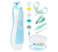 Qunlions life Baby Nail Trimmer Electric-12 in 1 Baby Nail Clippers Safe Baby Nail File Kit with a Nail Clipper, Scissor, Tweezers, and Nail Files