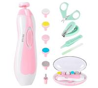 Qunlions life Baby Nail Trimmer Electric-12 in 1 Baby Nail Clippers Safe Baby Nail File Kit with a Nail Clipper, Scissor, Tweezers, and Nail Files