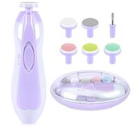 Electric Baby Nail Trimmer, Baby Nail Clippers, 6-in-1 Baby Nail File, Nail File, Baby Care Kit, Manicure Set for Toddlers or Adults (Purple)