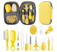 Qunlions life Infant Safety Care Set with Hair Brush Comb Nail Clipper, Baby Essentials Kit for Newborn Girls Boys (Yellow)