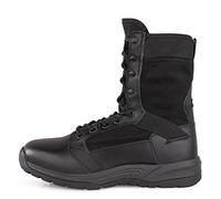 QUNLON Men's Military Tactical Boots Durable Army Cadet Patrol Boots for Outdoor Work Motorcycle Black-9UK
