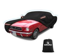 QUNSUNUS 6 Layer Car Cover for Ford Mustang 1964-1968 Waterproof All Weather 210D Windproof for Ford Mustang Car Cover Hail Protection with Zipper
