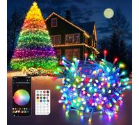 Quntis 20M 200LEDs Christmas String LED Lights,RGB App Control Smart Light | Remote Control Sync to Music, IP44 Waterproof for Indoor/Outdoor Xmas Tree Weddings & Holidays & Party & Garden & Patio