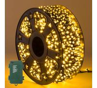 Quntis Battery Christmas Lights 25M 1000 LED Warm White String Lights Outdoor Timer 8 Lighting Modes Waterproof Christmas Cluster Lights for Xmas Tree Garden Festive Party Indoor Outdoor Decoration