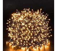 Quntis Christmas Tree Lights Warm White Mains Powered 25M 1000 String Light | Indoor Outdoor Led Fairy Lights Safe Low Voltage Decoration for Xmas Tree Garden Gazebo Party Wedding Pergola Wedding Window