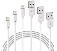 Quntis iPhone Charger Cable 3 Pack 1m 2m 3m MFi Certified Lightning Wire Fast Charge for iPhone 13 12 11 Pro XS Max XR X 8 7 6S Plus / 8 7 6s 6 5 SE 5C iPad/Airpods Charger Cord White
