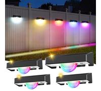 Quntis Solar Fence Lights Outdoor Garden Linear Light Effect, 4Pack
