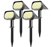 Quntis Solar Spot Lights Outdoor Garden, IP65 Waterproof Landscape Spotlights 2-in-1 Adjustable Solar Garden Wall Lights Cool White for Yard Pathway Pool Porch Walkway Lawn Decoration-4 Pack