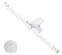 Quntis White Monitor Light Bar Remote & Backlight for Eye Caring, 40cm Curved Computer Screen Light Bar Stepless Dimming Hue Adjustment, No Glare CRI≥95 Monitor Lamp Game Work Desk Lamp