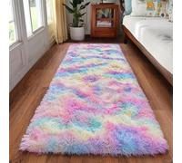Quntue Rainbow Runner Rugs for Bedroom, 2x6 Rug Runners for Cute Girls Room, Bedside Indoor Floor Fluffy Shag Carpet, Plush Soft Rug for Nursery Dorm Kids Home Decor