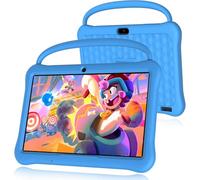 qunyiCO Kids Tablet 10 inch, Android Tablets for Kids with 64GB ROM, 6000 Mah, Tablet PC with Time Limits 1280 * 800 IPS Touch Screen Kid-Proof Case Parental Control Learning App (Blue)