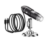 QUNZIDRESS 1600X Digital Microscope with Stand Portable Electronic Microscope Zoom Digital Microscope for Jewelry Appraisal Video for Android