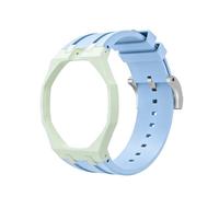 QUNZIDRESS Bio-Ceramic Silicone Integrated Case Band Mod Kit Compatible with Swatch Royal Pop for Men Women Watches Replacement Adjustable Daily Commute Gym Workout Sport Watch Strap