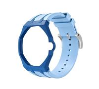QUNZIDRESS Bio-Ceramic Silicone Integrated Case Band Mod Kit Compatible with Swatch Royal Pop for Men Women Watches Replacement Adjustable Daily Commute Gym Workout Sport Watch Strap