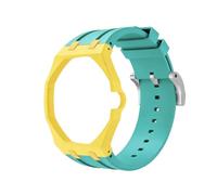 QUNZIDRESS Bio-Ceramic Silicone Integrated Case Band Mod Kit Compatible with Swatch Royal Pop for Men Women Watches Replacement Adjustable Daily Commute Gym Workout Sport Watch Strap