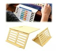 QUNZIDRESS Mahjong Card Holder - Foldable Under-Mat Slide-in Stand for American Mahjong, Space-Saving Angled Viewing Display Rack, 3D-Printed American Mahjongs Table Accessory