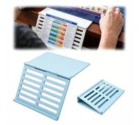 QUNZIDRESS Mahjong Card Holder - Foldable Under-Mat Slide-in Stand for American Mahjong, Space-Saving Angled Viewing Display Rack, 3D-Printed American Mahjongs Table Accessory