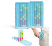 QUNZIDRESS Mini Color Stack Challenge,Portable Brain Teaser Travel Game with 40 Colors Rings,Color Challenge Game, Compact Stack and Sort Ring Challenge,Perfect Fun Gift for Focus and Logic Training