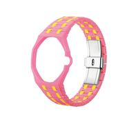 QUNZIDRESS Two-color Bioceramic Case Strap Compatible with Swatch Royal Pop Watch Band, Sports Strap with Shockproof Frame Bumper Case for Men Women Strap There are 3 and 12 o'clock directions.